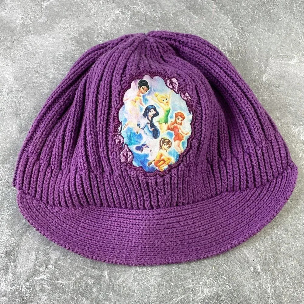Kids Disney Tinkerbell & Friends Purple Beanie Cap